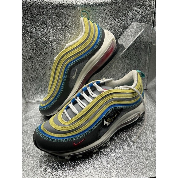 Nike Air Max 97 Air Sprung Shoes Mens Size 7.5 Patches Mushroom DH4759-001 - Picture 1 of 10
